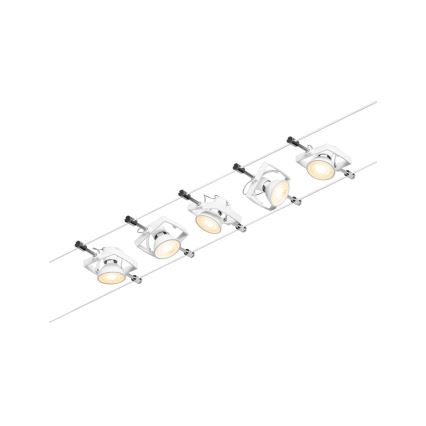 Paulmann 94432 - KOMPLET 5xGU5,3/10W sajleni sistem MAC 230V, beo