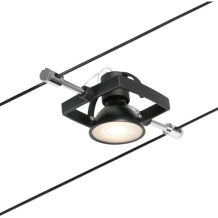 Paulmann 94434 - KOMPLET 5xGU5,3/10W Spot svetiljka za sajlni sistem MAC 230V crna