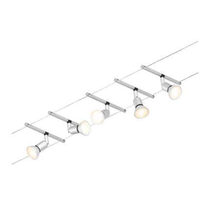 Paulmann 94442 - KOMPLET 5xGU5,3/10W kompletan sajlni sistem SALT 230V matni hrom