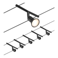 Paulmann 94446 - SET 5xGU5,3/10W Kompletan sajlni sistem SALT 230V crna