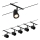 Paulmann 94469 - SET 5x GU5.3/10W Kompletan kablovski sistem CUP 230V crna