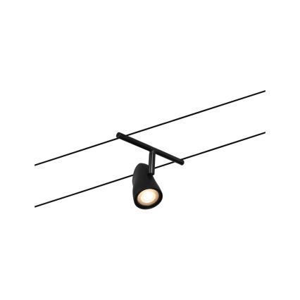 Paulmann 94469 - SET 5x GU5.3/10W Kompletan kablovski sistem CUP 230V crna