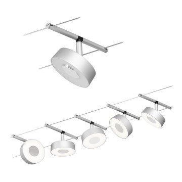 Paulmann 94475 - SET 5xLED/5W Kompletan kablovski sistem CIRCLE 230V matni hrom