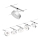 Paulmann 94475 - SET 5xLED/5W Kompletan kablovski sistem CIRCLE 230V matni hrom