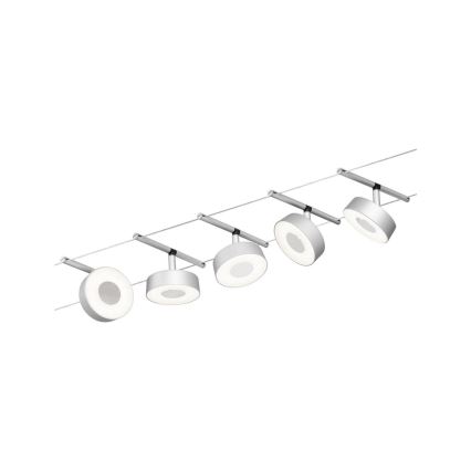 Paulmann 94475 - SET 5xLED/5W Kompletan kablovski sistem CIRCLE 230V matni hrom