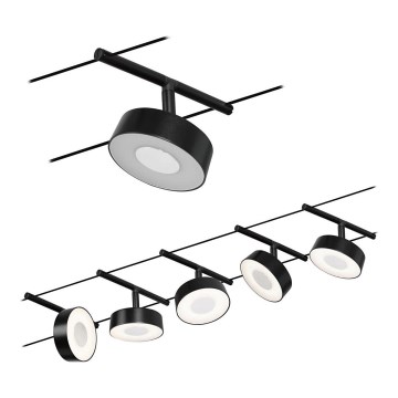 Paulmann 94479 - Kompletan sajlni sistem CIRCLE sa 5x LED/5W, 230V, crna