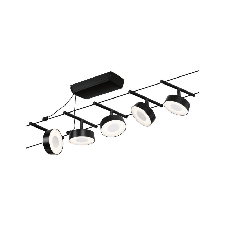 Paulmann 94479 - Kompletan sajlni sistem CIRCLE sa 5x LED/5W, 230V, crna