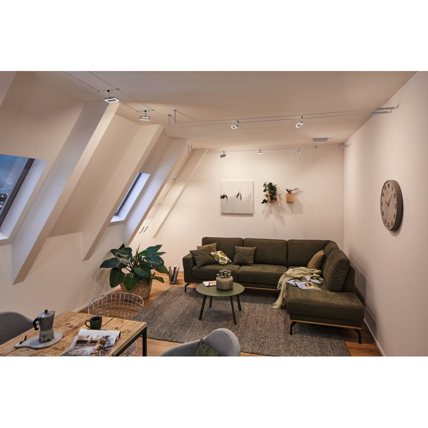 Paulmann 94481 - KOMPLET 5xLED/4,8W Spot za sajlni sistem FRAME 230V matni hrom