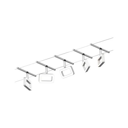 Paulmann 94481 - KOMPLET 5xLED/4,8W Spot za sajlni sistem FRAME 230V matni hrom
