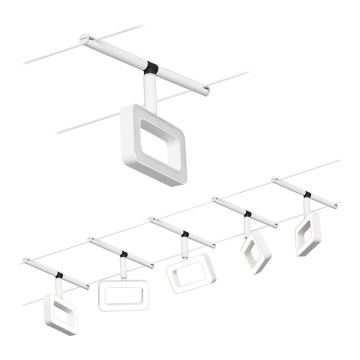 Paulmann 94483 - SET 5xLED/4,8W Kompletan kablovski sistem FRAME 230V bela