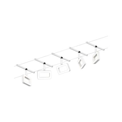 Paulmann 94483 - SET 5xLED/4,8W Kompletan kablovski sistem FRAME 230V bela
