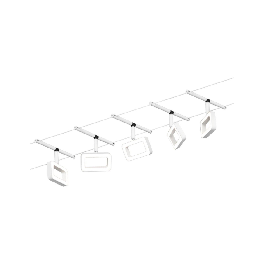 Paulmann 94483 - SET 5xLED/4,8W Kompletan kablovski sistem FRAME 230V bela