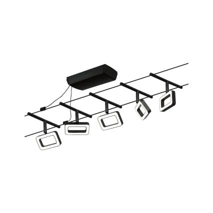 Paulmann 94485 - Komplet 5xLED/4,8 W sajlni sistem FRAME 230 V crna