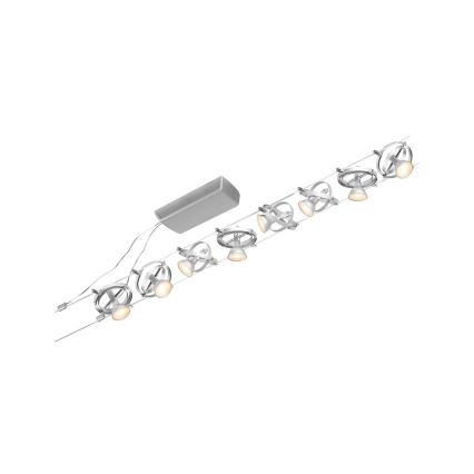 Paulmann 94490 - KOMPLET 8xGU5,3/7,5W spot svetiljki za sajlni sistem CARDAN 230V mat hrom