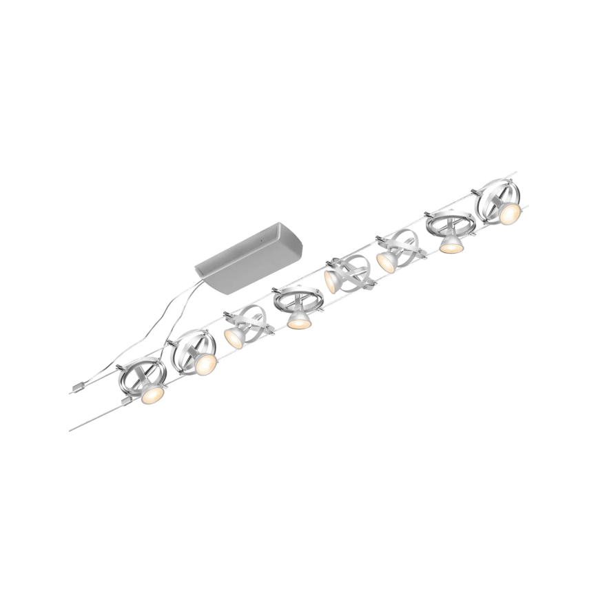 Paulmann 94490 - KOMPLET 8xGU5,3/7,5W spot svetiljki za sajlni sistem CARDAN 230V mat hrom