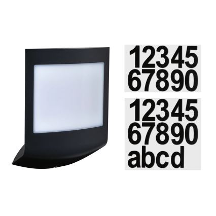 Paulmann 94513 - RGBW LED/8,2W IP44 Prigušiva kućni broj sa senzorom pokreta i sumraka PADEA 230V antracit