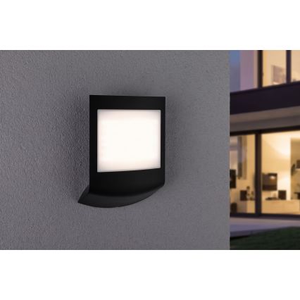 Paulmann 94513 - RGBW LED/8,2W IP44 prigušiva spoljašnje zidno svetlo sa senzorom pokreta i senzorom sumraka PADEA 230V antracit