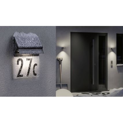 Paulmann 94694 - LED/0,2W IP44 Solarna svetiljka za kućni broj NEDA 3,7V 1800 mAh