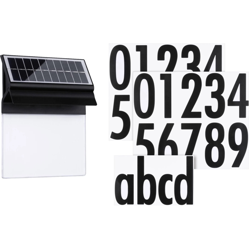 Paulmann 94694 - LED/0,2W IP44 Solarna svetiljka za kućni broj NEDA 3,7V 1800 mAh