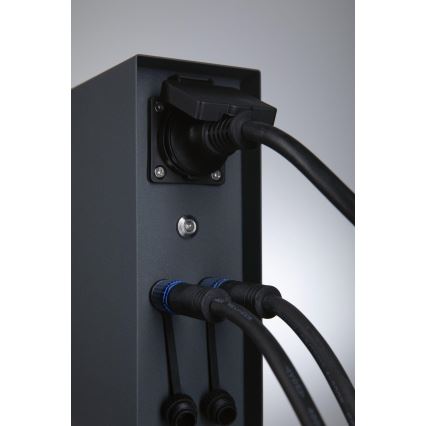 Paulmann 94701 -Spoljni stub sa utičnicama i senzorom sumraka RIO 2Z SCHUKO 230V IP44