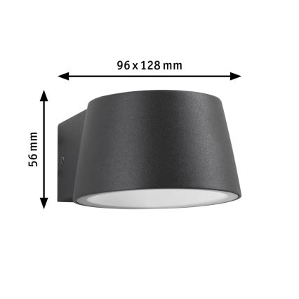 Paulmann 94713 - LED/6W IP44 spoljašnja zidna lampa CAPERA 230V