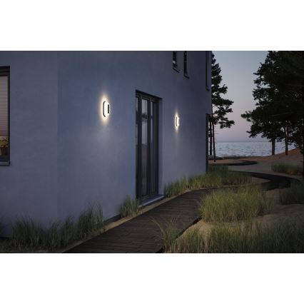 Paulmann 94957 - LED/18,5W IP65 prigušiva spoljna zidna svetiljka ELUNOR 230V 2200/3000/4000K antracit