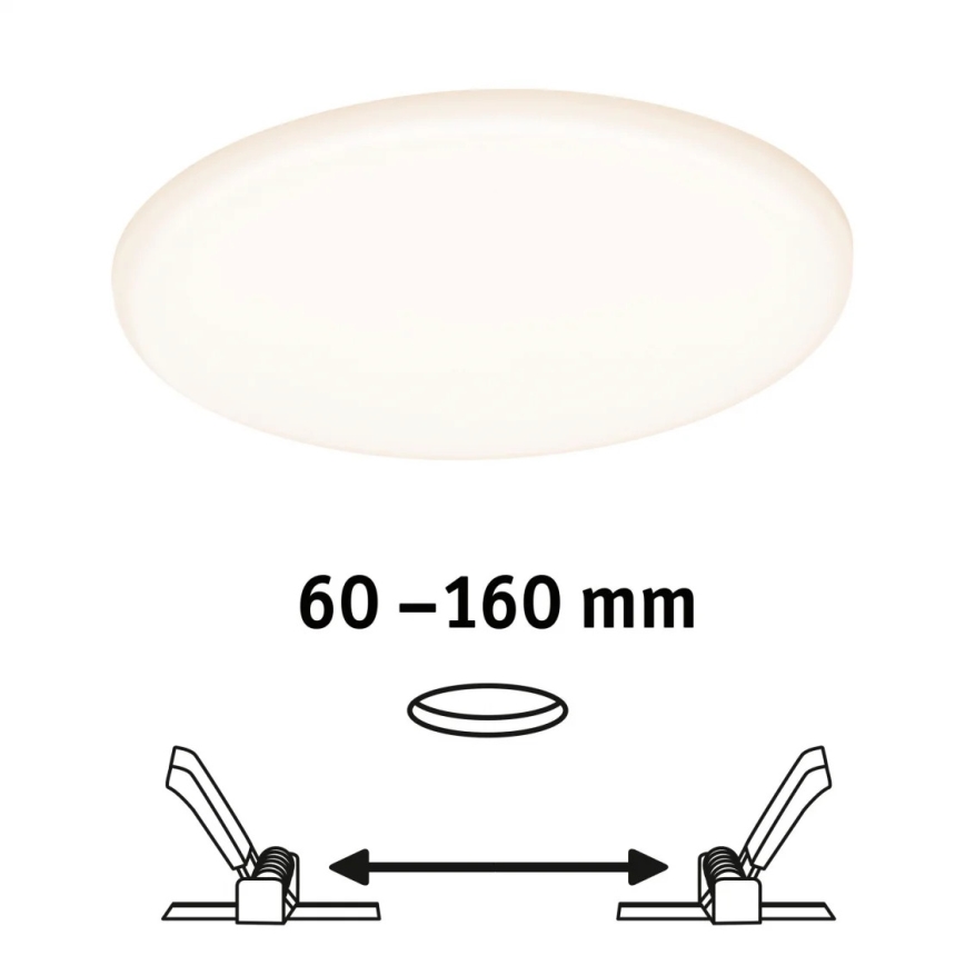 Paulmann 95386 - LED/15W IP44 prigušiva ugradna svetiljka za kupatilo SMART VELUNA 230V