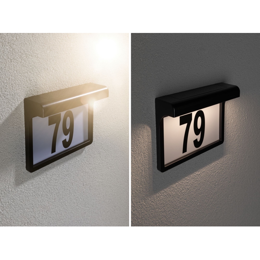 Paulmann 95388 - LED/0,05W IP44 Solarni kućni broj DAYTON 1,2V 600 mAh