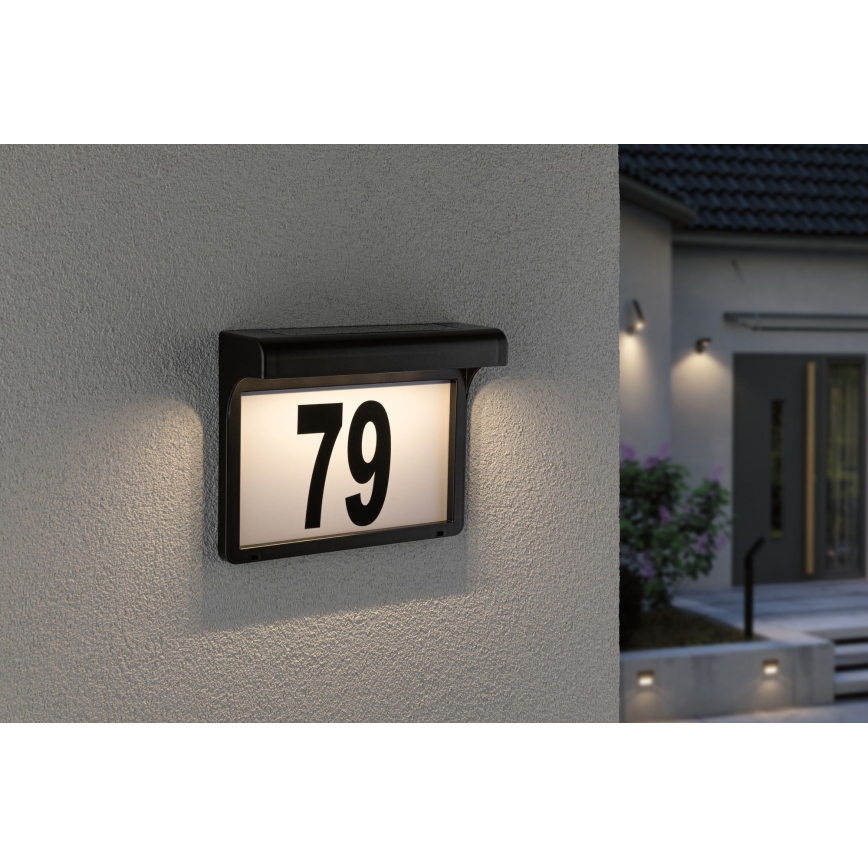 Paulmann 95388 - LED/0,05W IP44 Solarni kućni broj DAYTON 1,2V 600 mAh