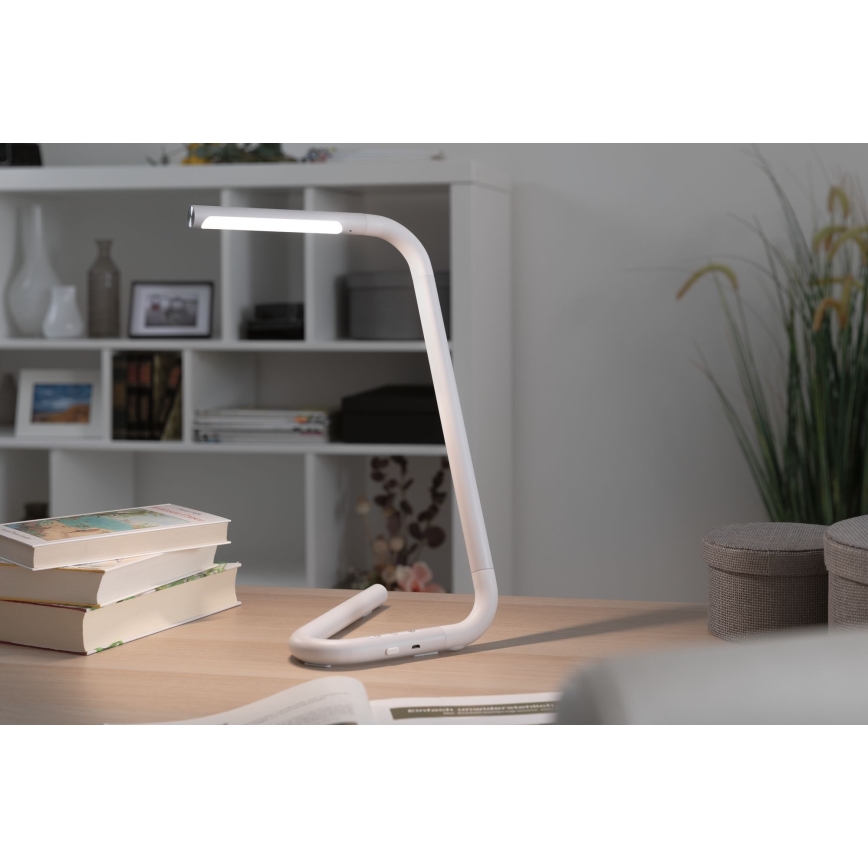 Paulmann 95423 - LED/4,5W prigušiva dodirna stona lampa FLEXLINK 5V/USB 4400 mAh bela
