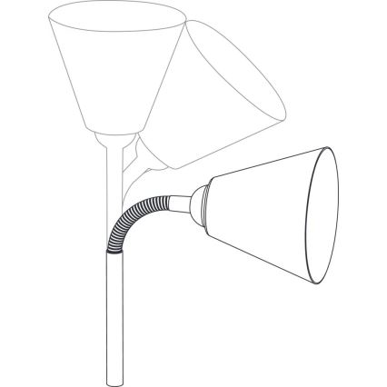 Paulmann 95427 - 1xE14/20W Fleksibilna zidna lampa JUNUS za utičnicu 230V