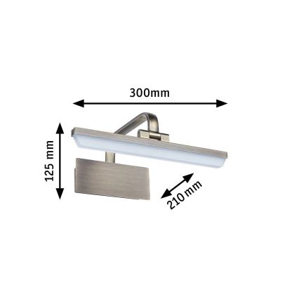 Paulmann 95568 - LED/6W Svetlo za slike RENAN 230V 30 cm mesing