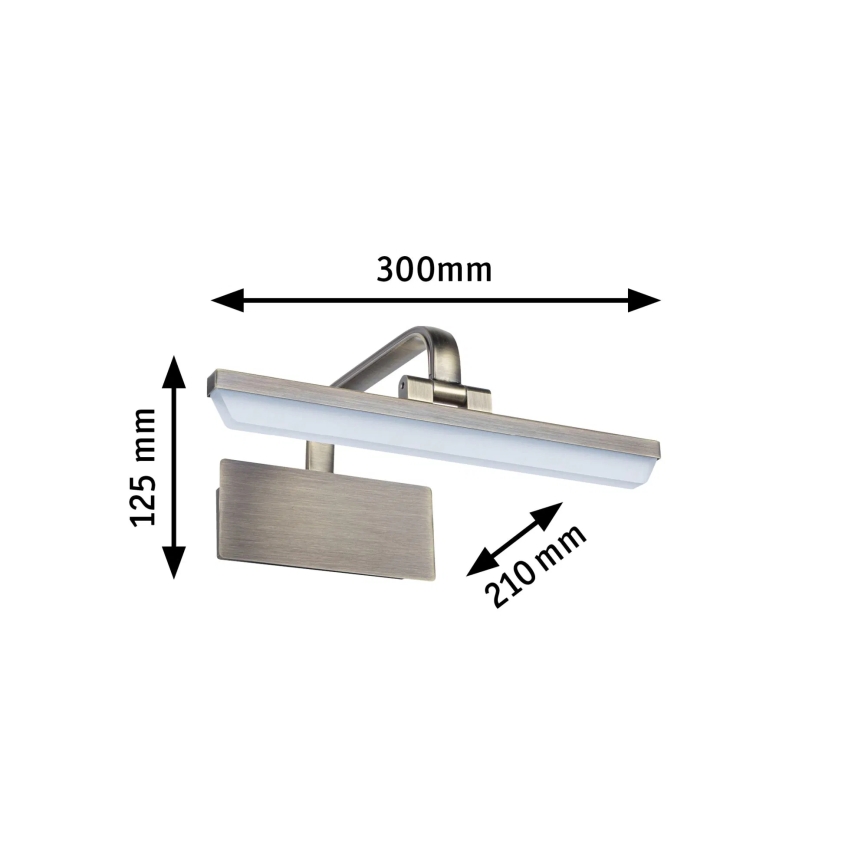 Paulmann 95568 - LED/6W Svetlo za slike RENAN 230V 30 cm mesing