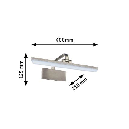 Paulmann 95569 - LED/9,5W Svetlo za slike RENAN 230V 40 cm mesing