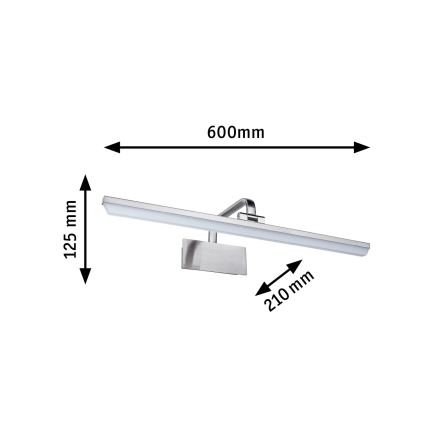 Paulmann 95573 - LED/11W Osvetljenje za slike RENAN 230V 60 cm mat hrom