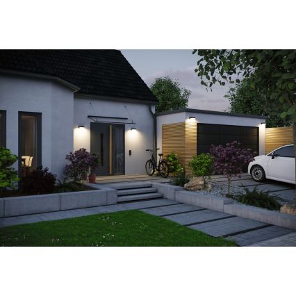 Paulmann 95748 - LED/2,3W IP44 Solarno zidno svetlo sa senzorom ISLEEN 3,7/230V 4000 mAh crna
