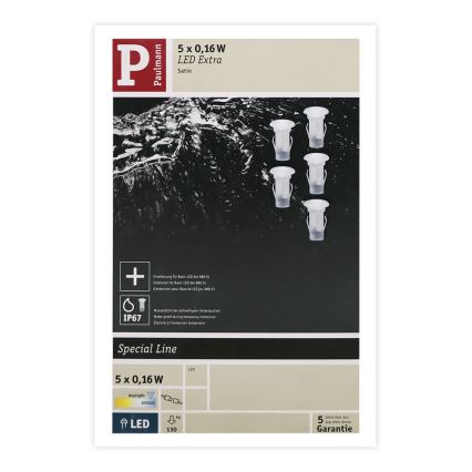 Paulmann 98892 - Set za proširenje 5x LED/0,16W IP67 spoljno ugradno svetlo MICRO 12V