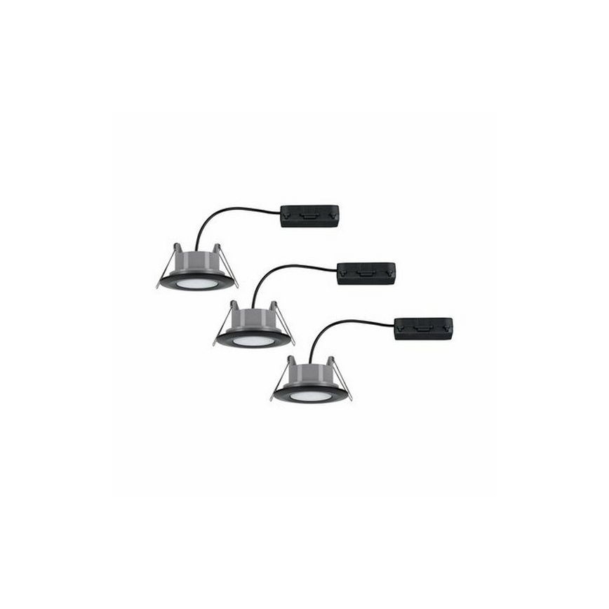 Paulmann 99991 - KOMPLET 3xLED/6W IP65 Ugradno svetlo za kupatilo CALLA 230V
