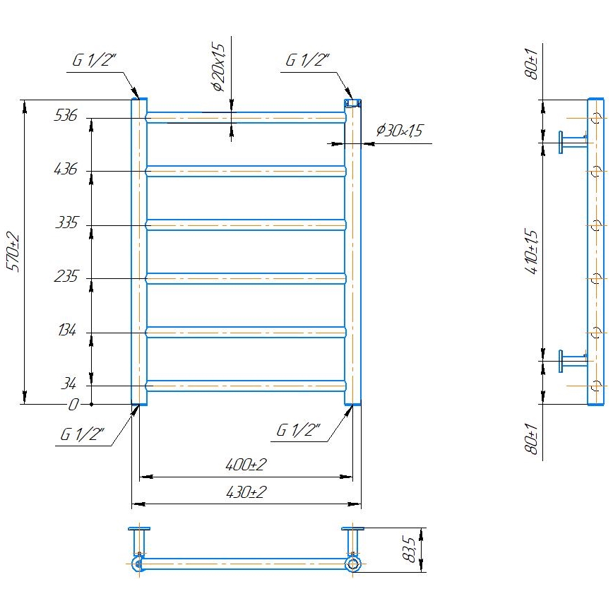 Peškirni radijator za kupatilo INOX FLAT 122W/230V 57x43 cm nerđajući čelik/sjajni hrom