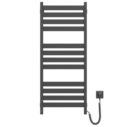 Peškirni radijator za kupatilo sa termostatom LARGO 256W 120x50 cm crna desna