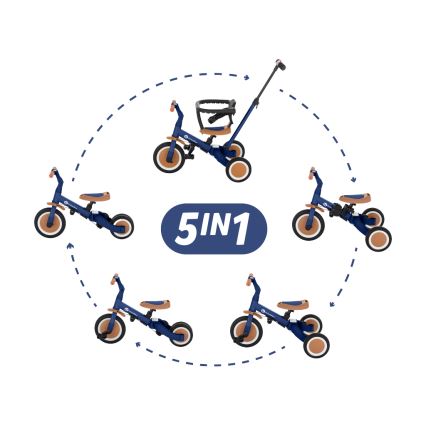 PETITE&MARS - Dečija trokolica 5 u 1 TURBO Enigmatic Blue