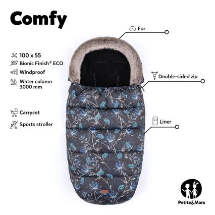 PETITE&MARS - Dečiji fusak 4u1 COMFY Forever crni