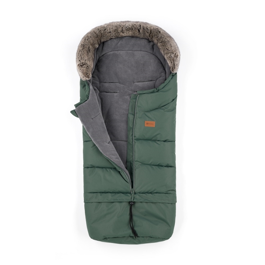 PETITE&MARS - SET Dečiji fusak 4u1 ARCTIC + rukavice za kolica FURRY Veritable Khaki
