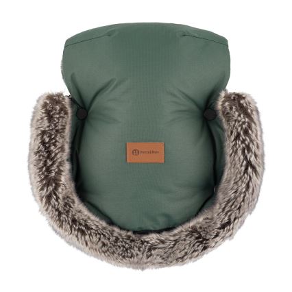 PETITE&MARS - SET Dečiji fusak 4u1 ARCTIC + rukavice za kolica FURRY Veritable Khaki