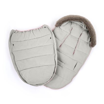 PETITE&MARS - SET Dečiji fusak 4u1 COMFY + rukavice za kolica FURRY Pastelna breskva