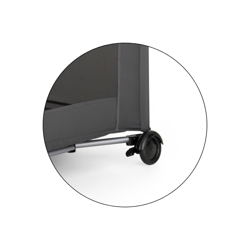 PETITE&MARS - Prenosni krevetić NYJA Urban Jungle Charcoal