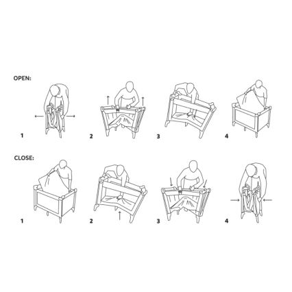 PETITE&MARS - Putni krevetić KOOT Lite tamno siv