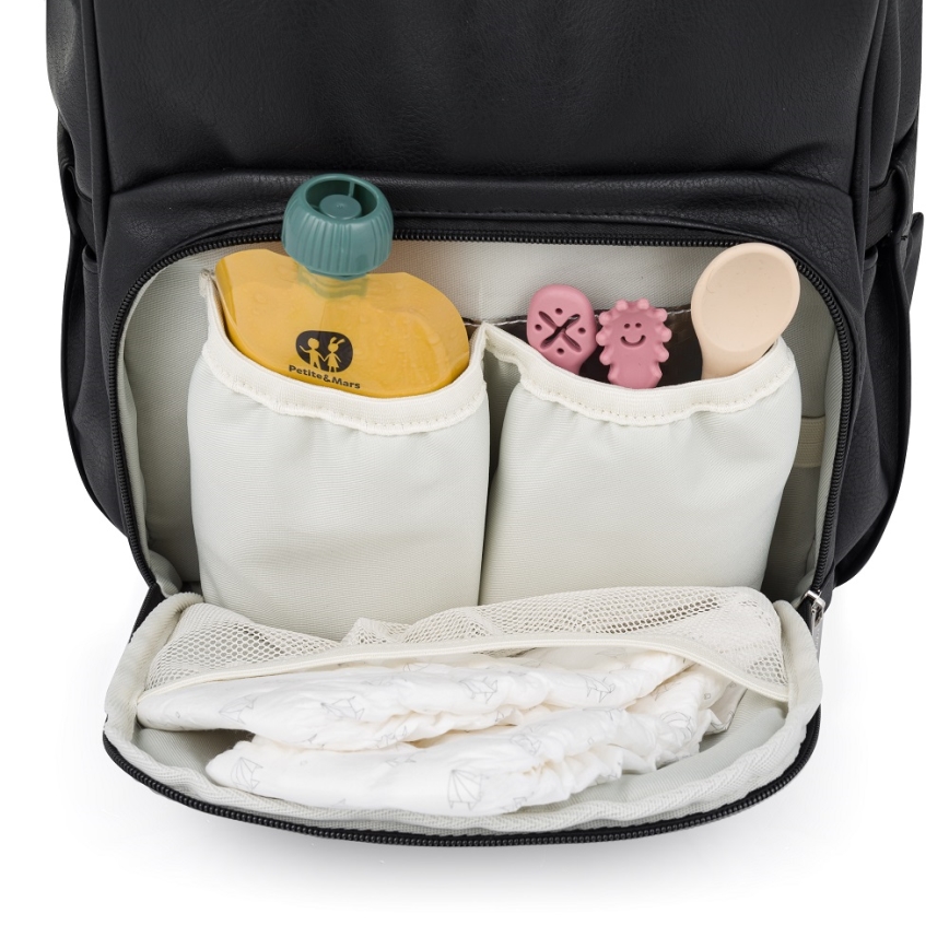 PETITE&MARS - Ranac za pelene za kolica JASPER crna