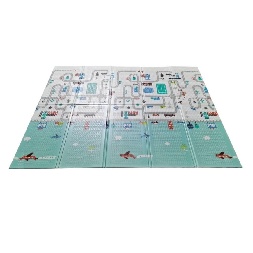 PETITE&MARS - Sklopiva podloga za igru CAMPY SLON&GRAD