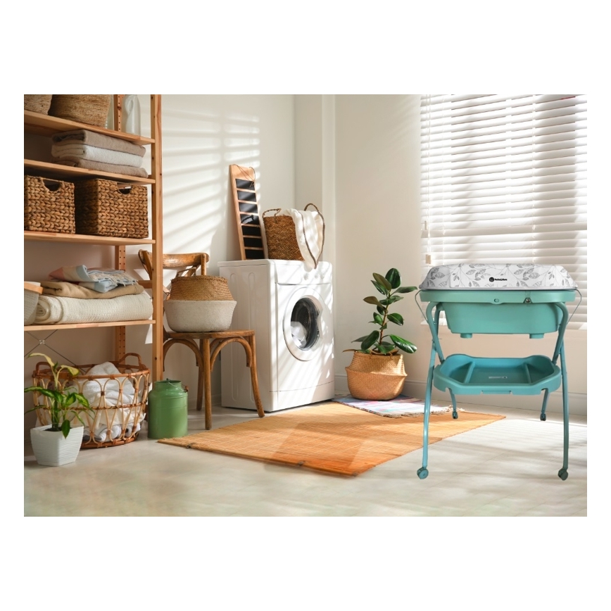 PETITE&MARS - Sto za presvlačenje sa kadicom SPA 3u1 u mint boji